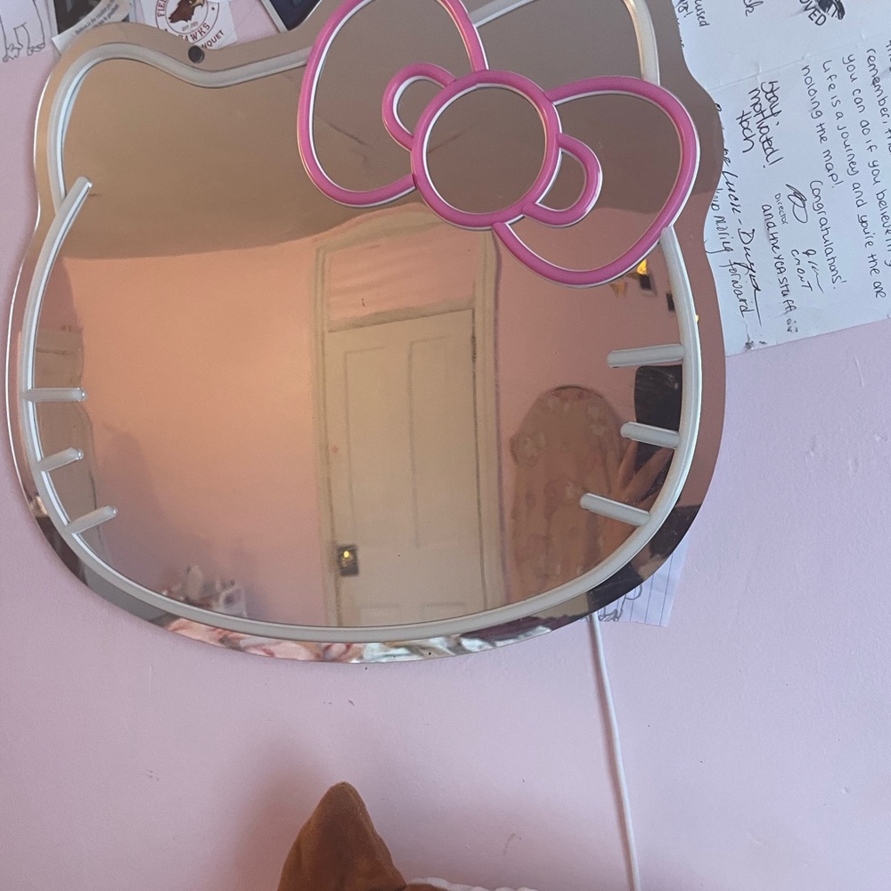 First Impressions Pink and Silver Wall Mirror